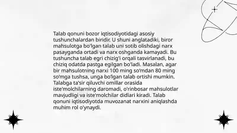 Talab va taklif asoslari 4