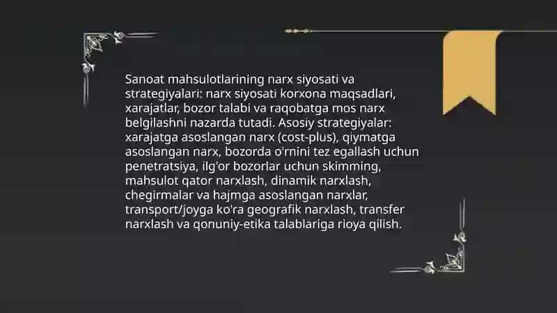 Sanoat korxonalarida marketing 4