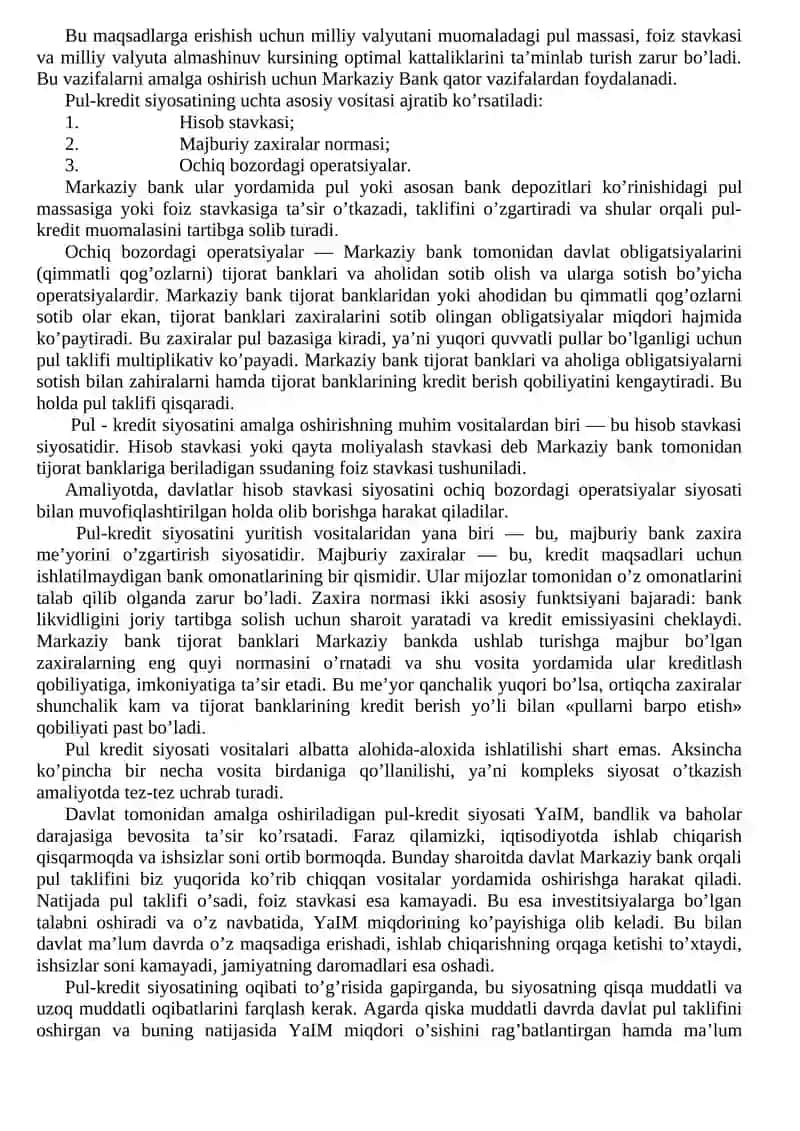 Moliya pul kridit tizimi 4