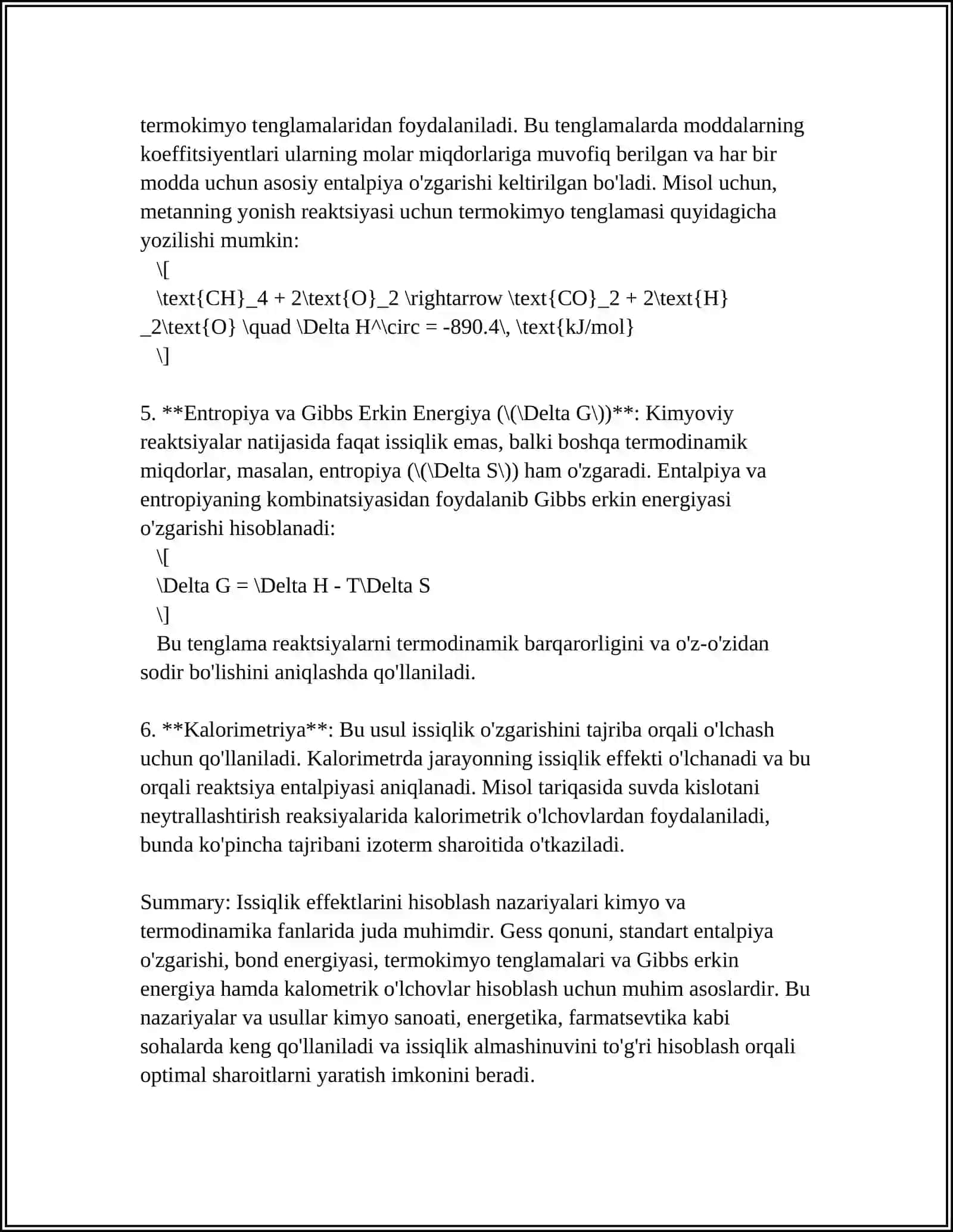 Issiqlik effektini hisoblash 4
