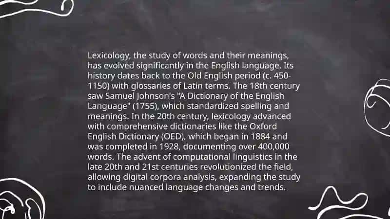 The subject of lexicology 4