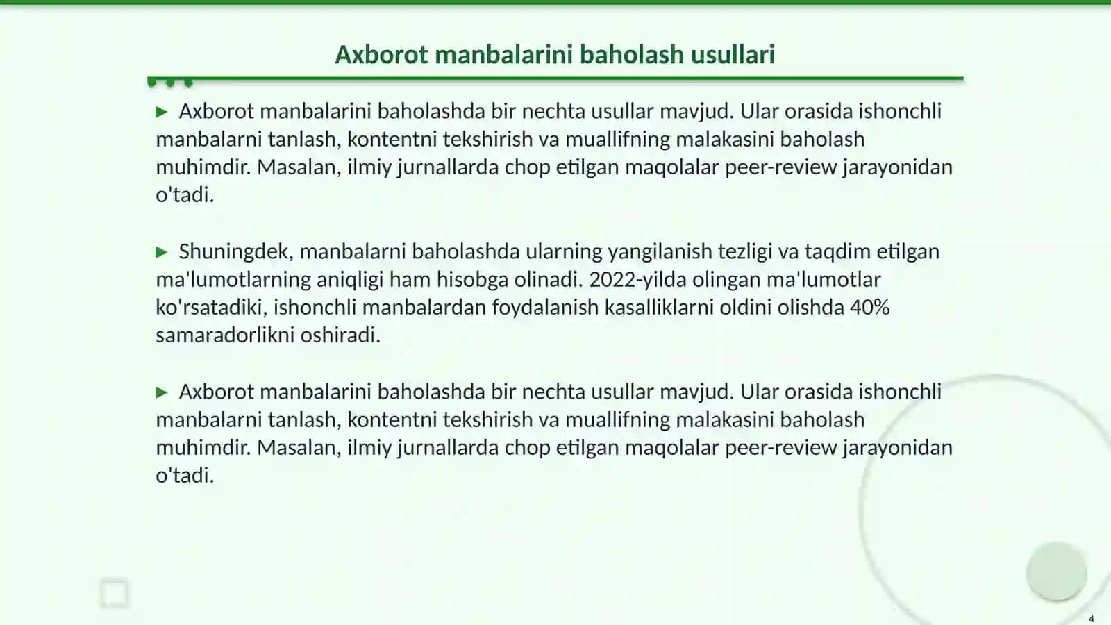 Tibbiy statistik manbalar va ularning ahamiyati 4