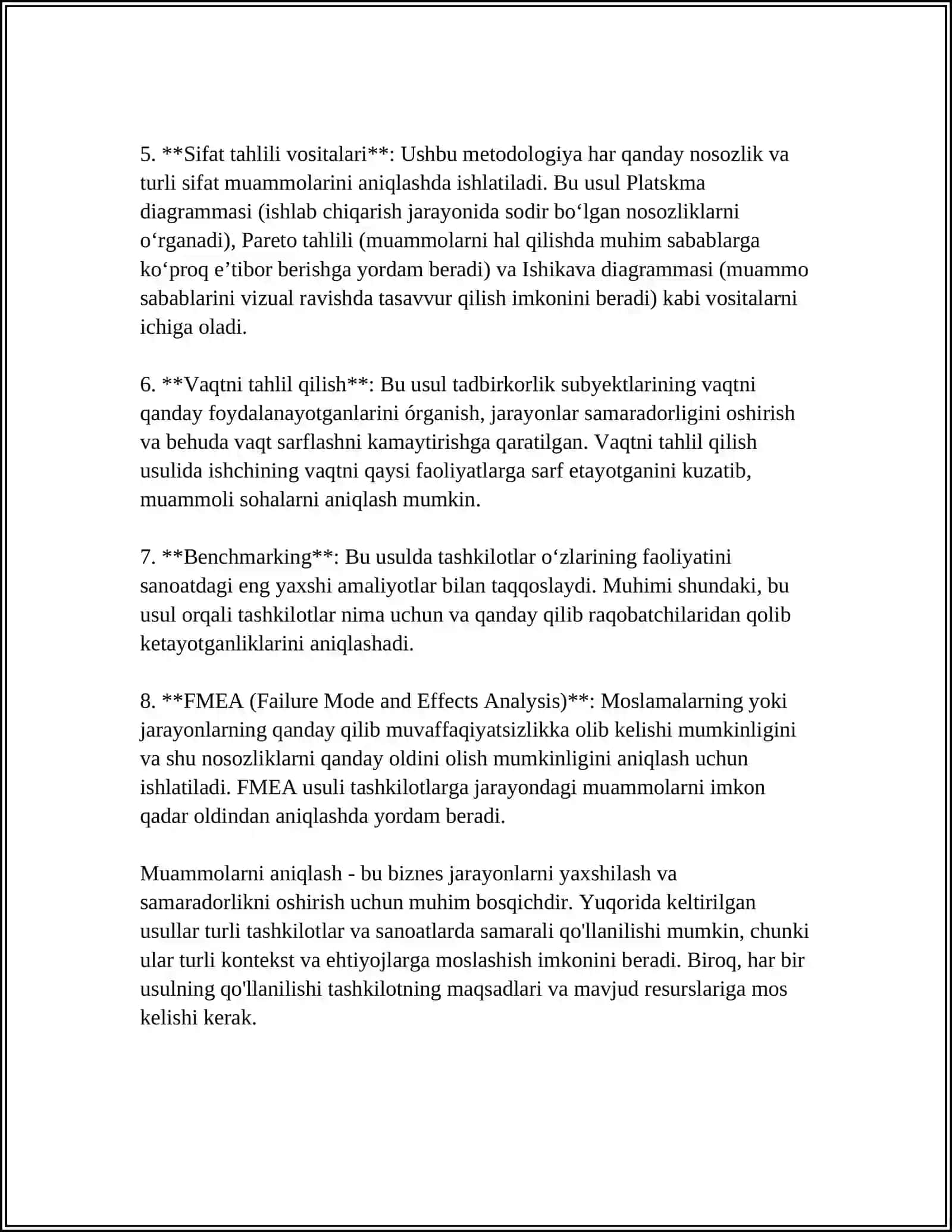 Muammoni Hal Qilish Mahoratlari 4