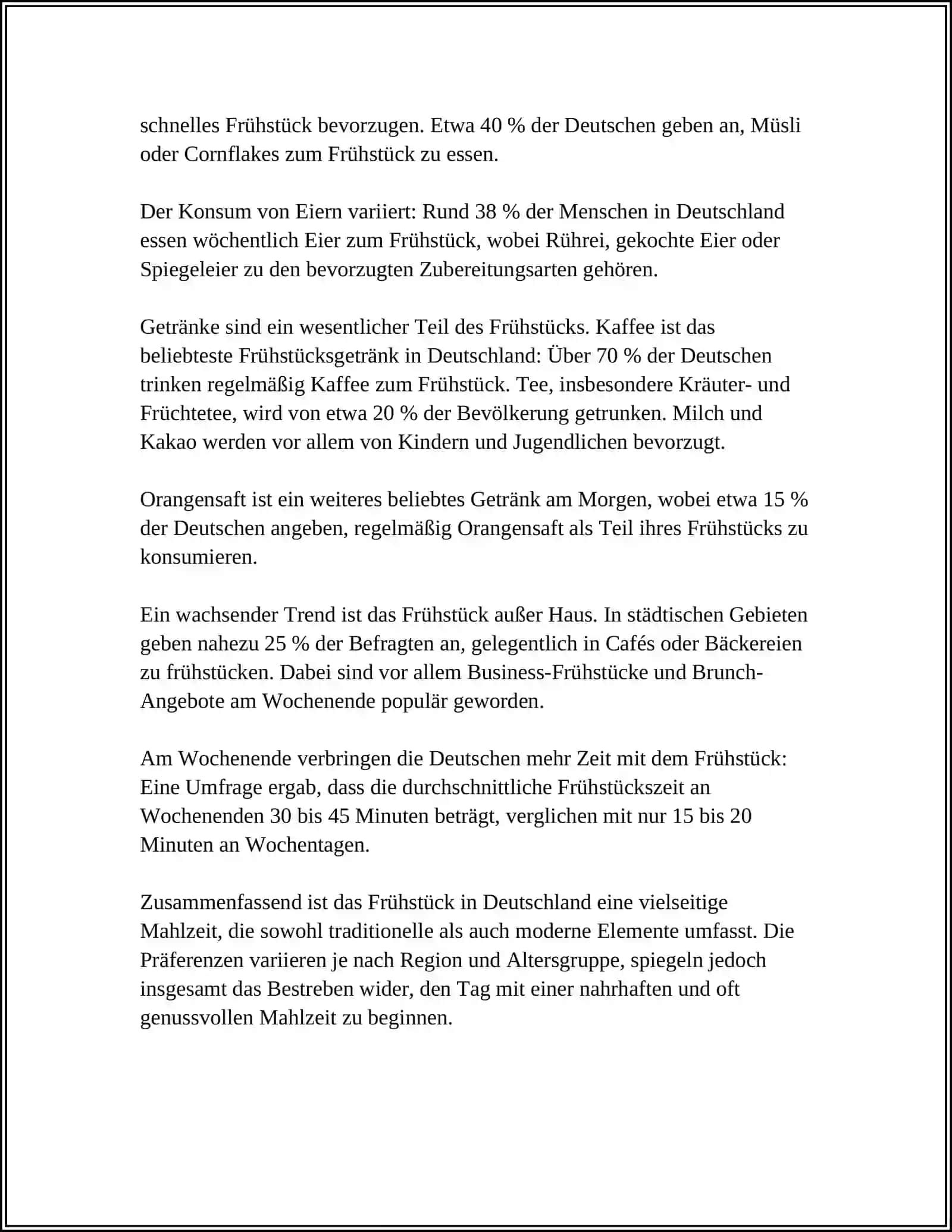 Deutsche Frühstücksgewohnheiten 4
