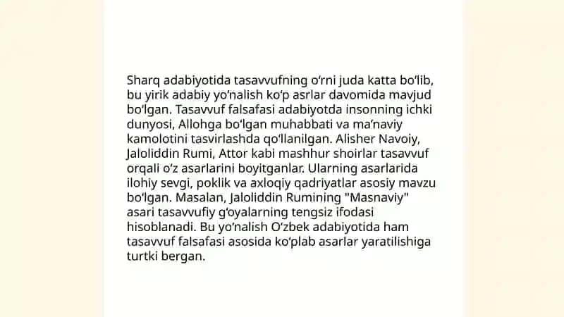 Tasavvuf talimotining sharq madaniyatiga tasiri 4