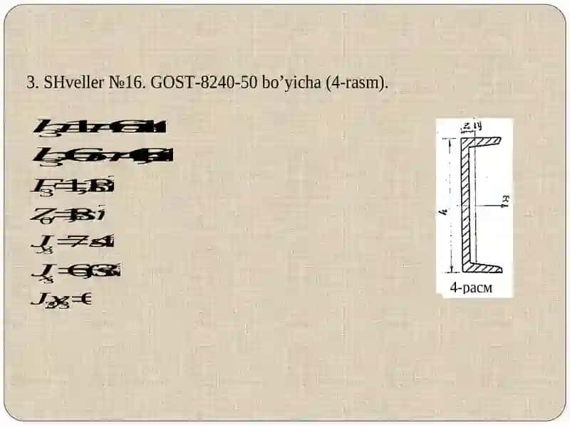 TEKIS KESIM YUZALARINING GEОMETRIKХАRАKTERISTIKАLАRI 4