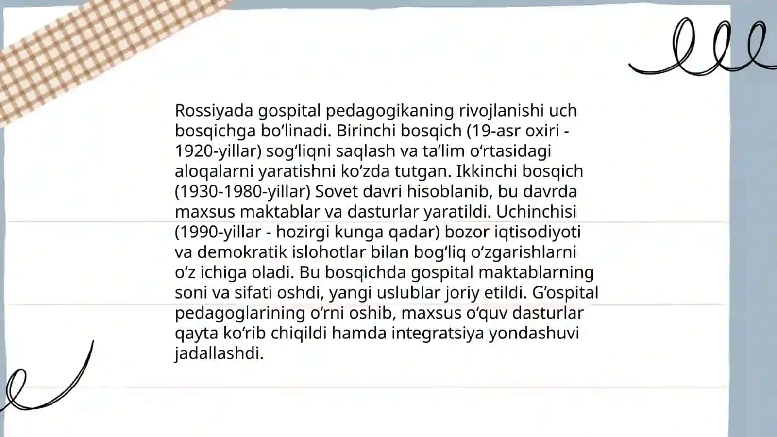 Gospital pedagogika fanining paydo bo'lishi 4