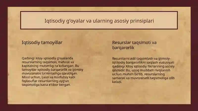 Qadimgi Xitoydagi iqtisodiy gʻoyalar 4