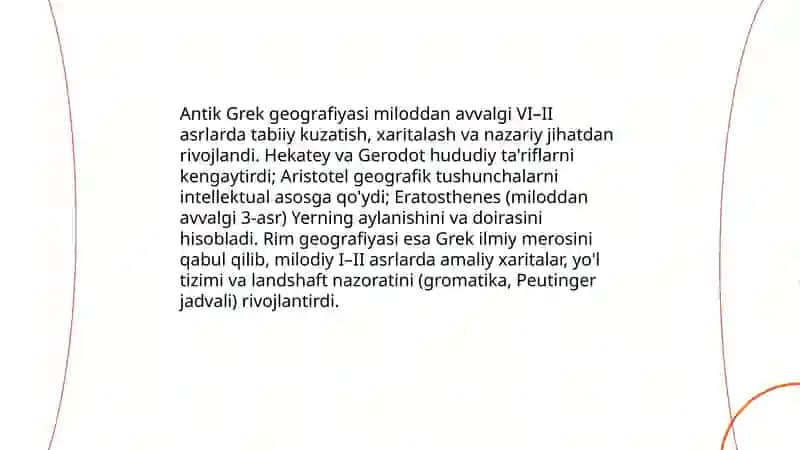 Geografiyaning rivojlanish bosqichlari 4