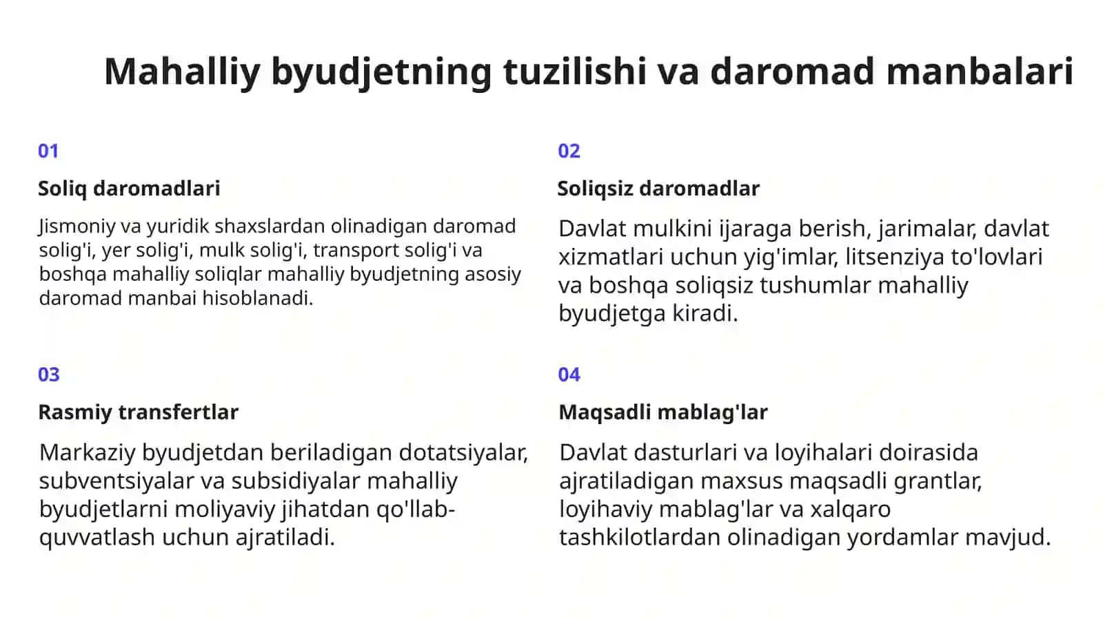 Mahalliy byudjet va ularning roli 4