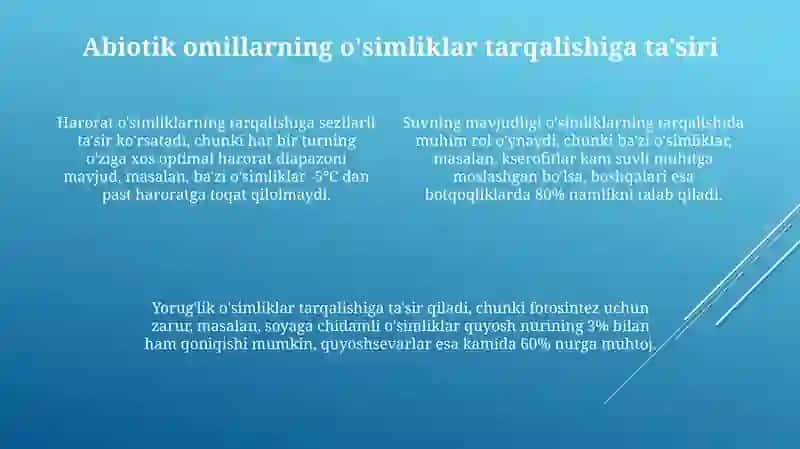 Abiotik va Biotik Ekologik Omillar 4
