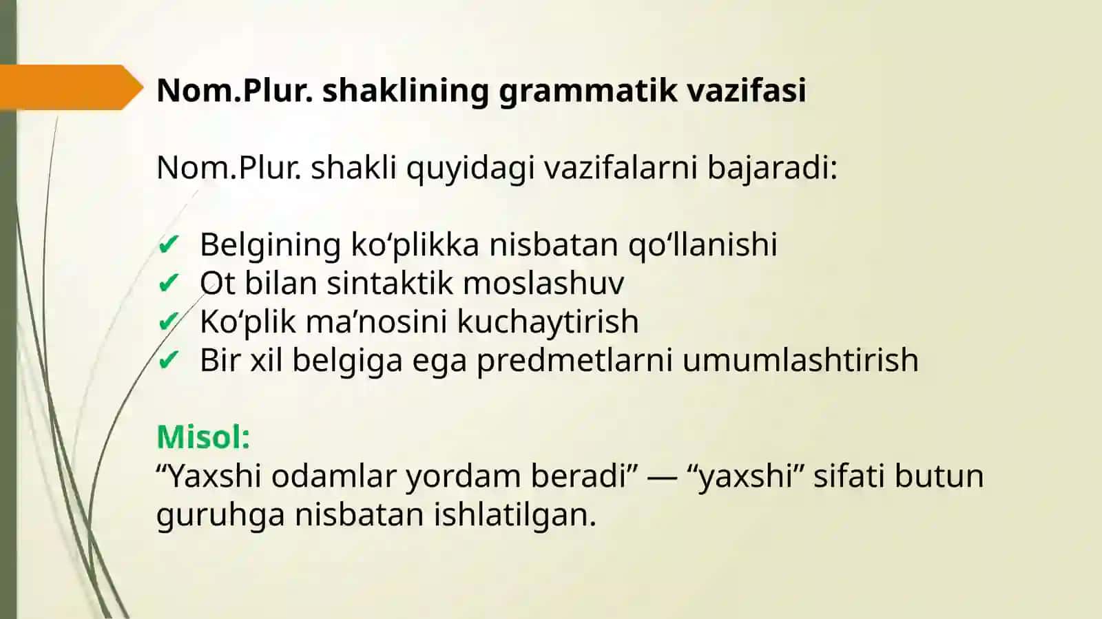 SIFATLARNING KO‘PLIK SHAKLLARI Przentatsiya 4