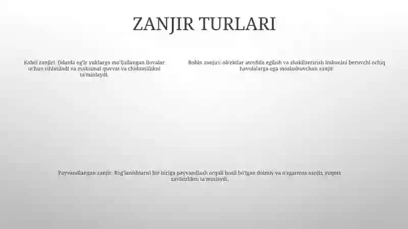Yig'Ma Shinalarga Ulanmalarni Tnlab Ulash Zanjirlari 4