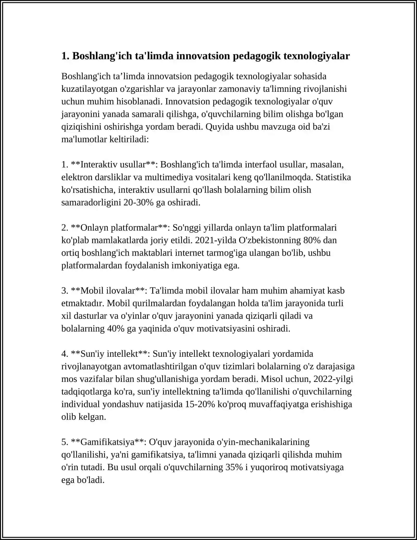 BOSHLANG'ICH TA'LIM PEDAGOGIKASI 4