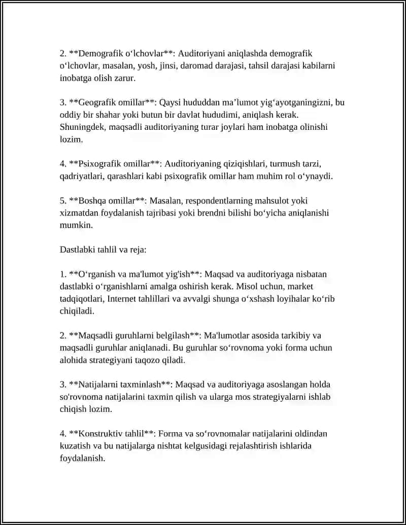 FORMALAR VA SOʻROVNOMALAR YARATİSH 4