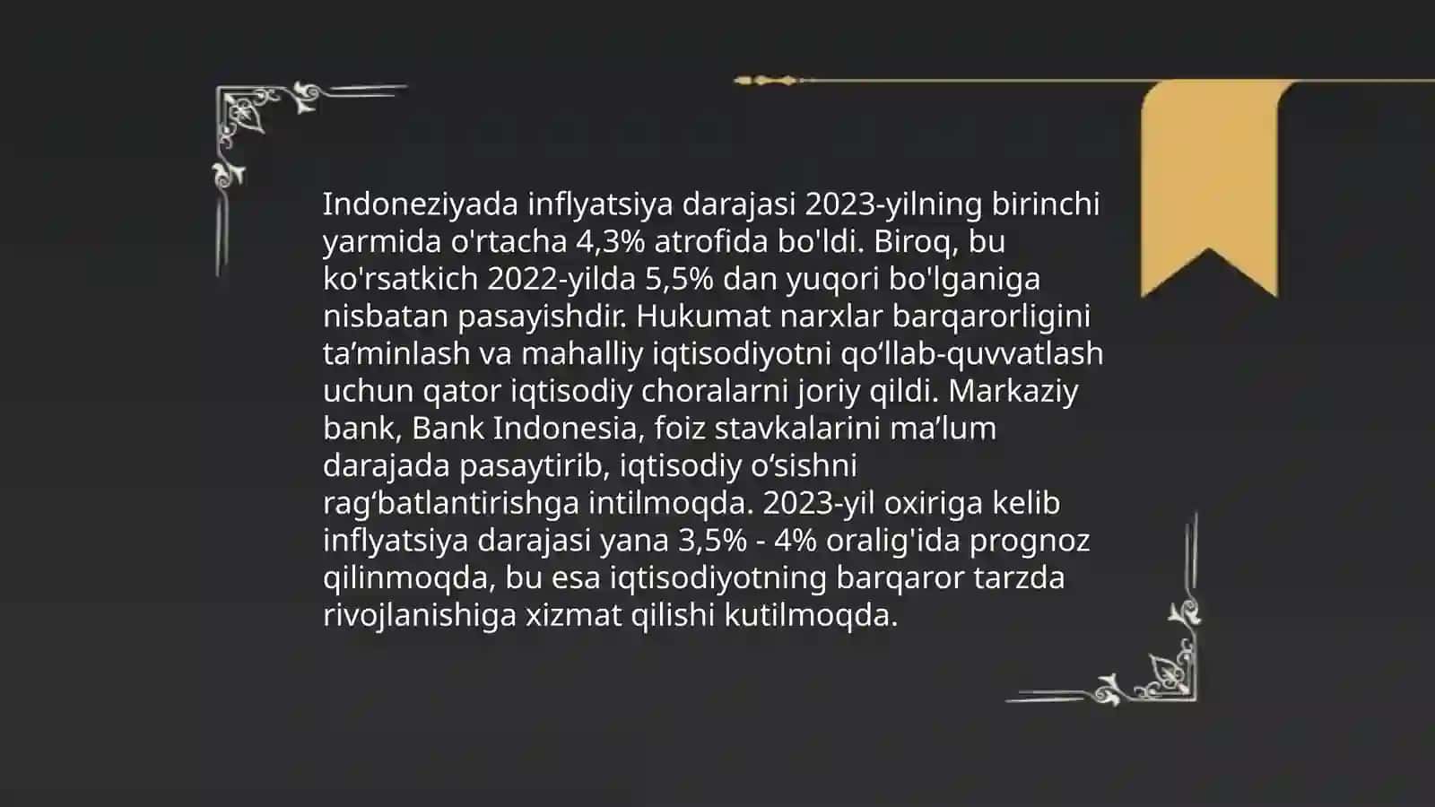 Indoneziya yalpi ichki mahsuloti (YaIM) 4