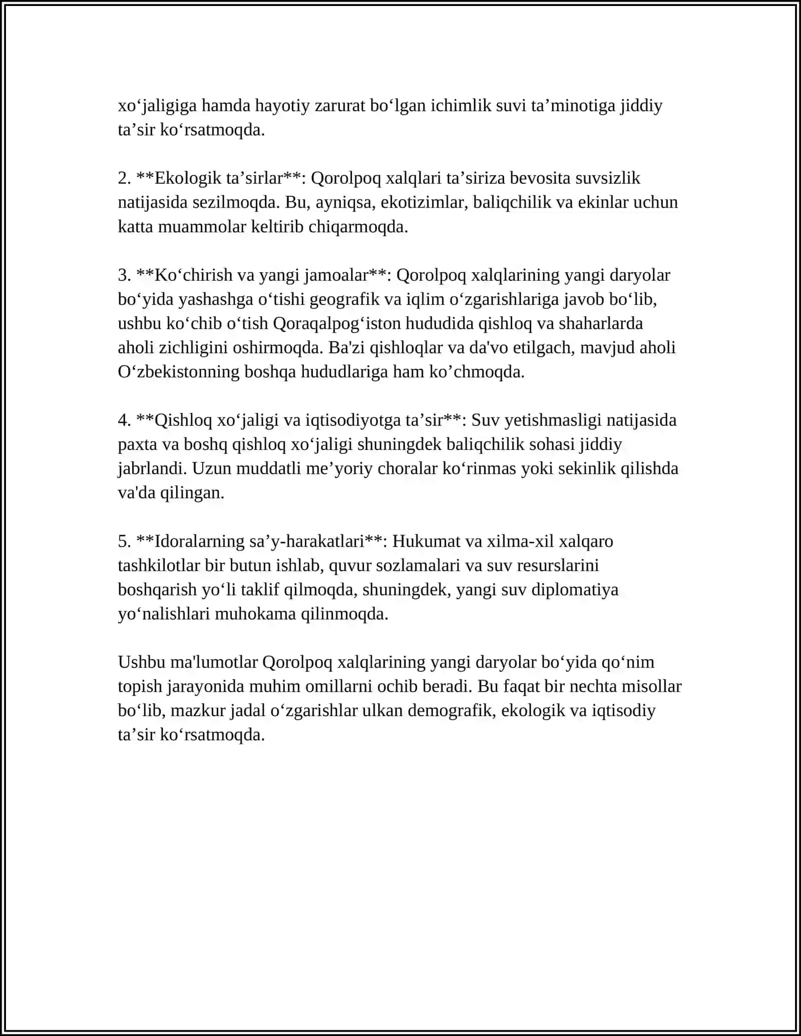 QOROLPOQLARNING YANGI DARYO BÕYIDA JOYLASHUVI 4