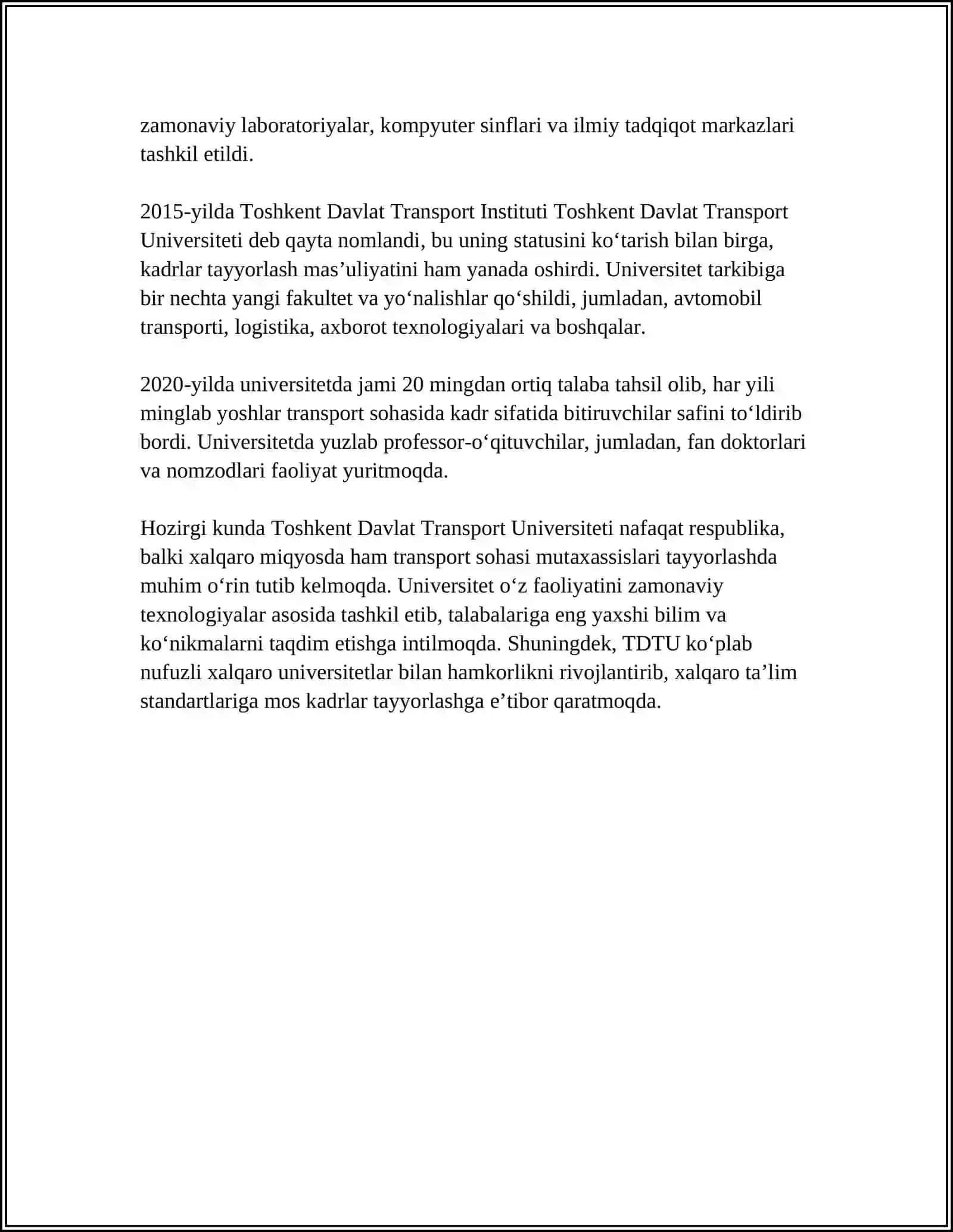 Toshkent Davlat Transport Universiteti 4