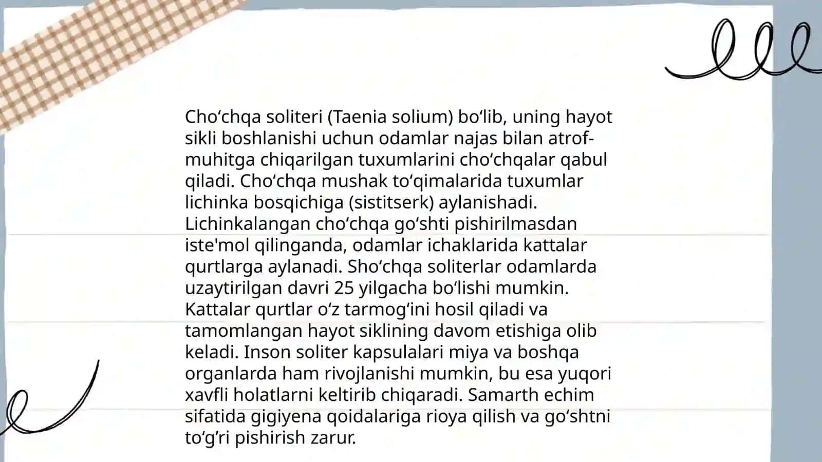 Tasmasimon chuvalchanglarning biologiyasi 4