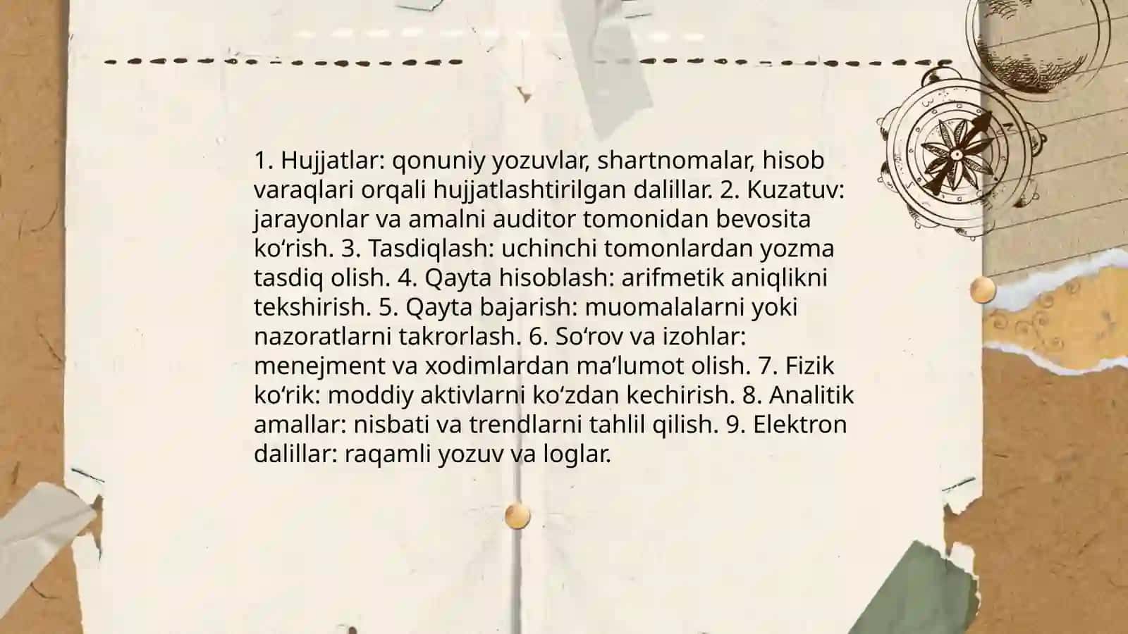 Auditorlik dalillari va tahliliy amallar 4