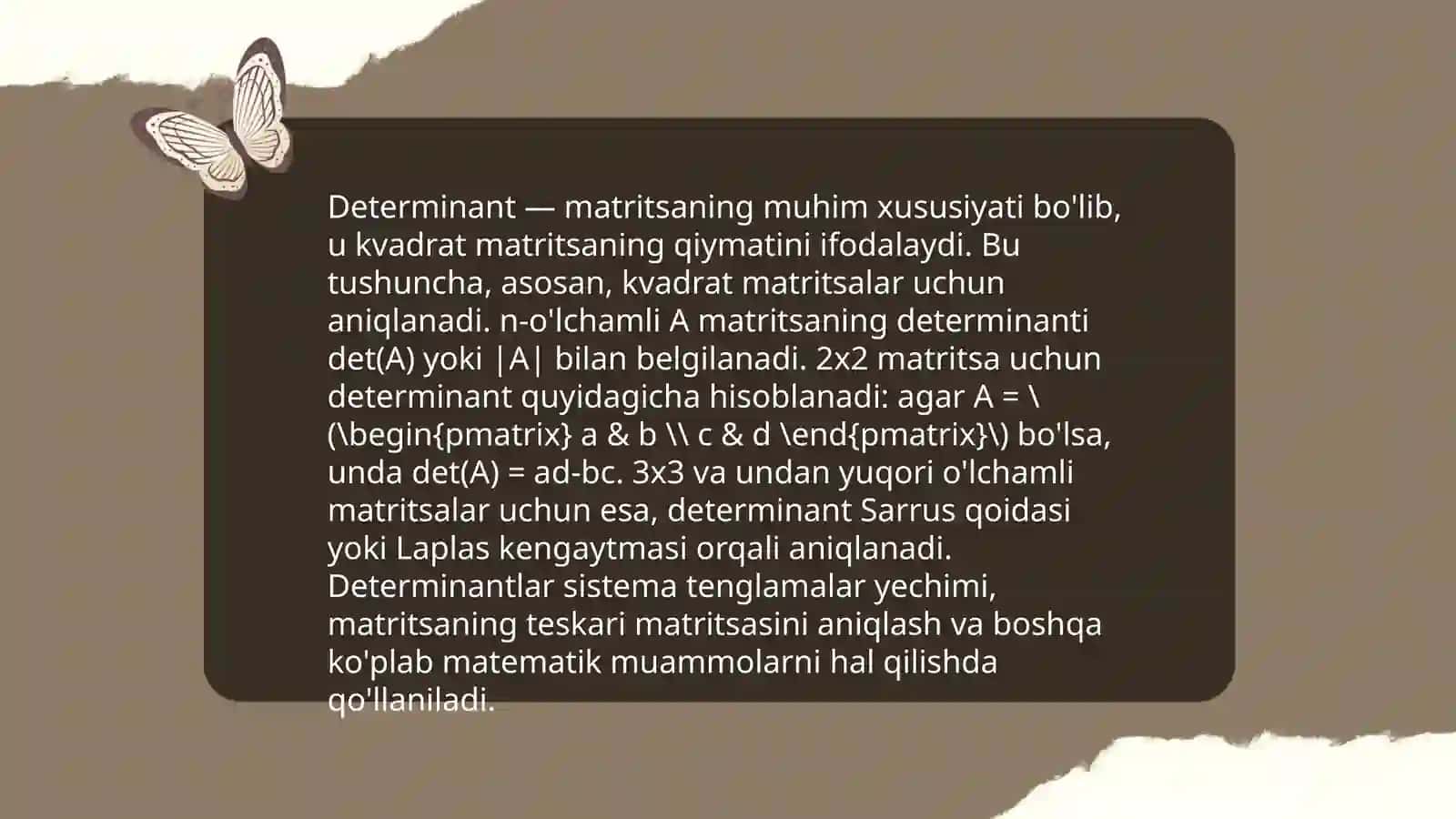 Determinantlar 4