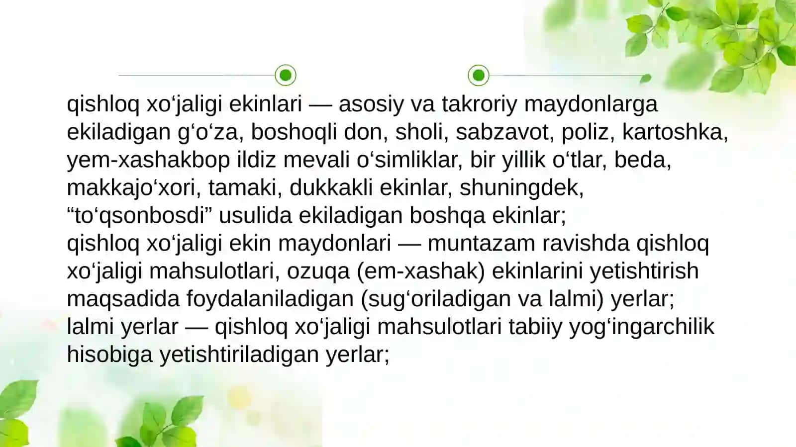Qishloq xo‘jaligi ekinlarini joylashtirish 4