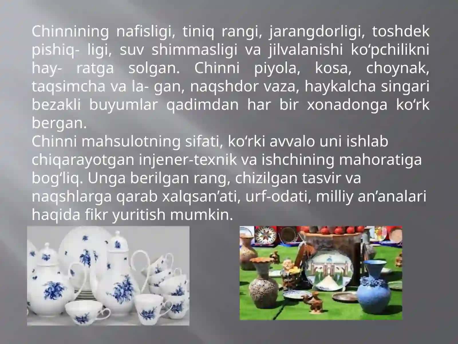Chinni olish texnologiyasi 4