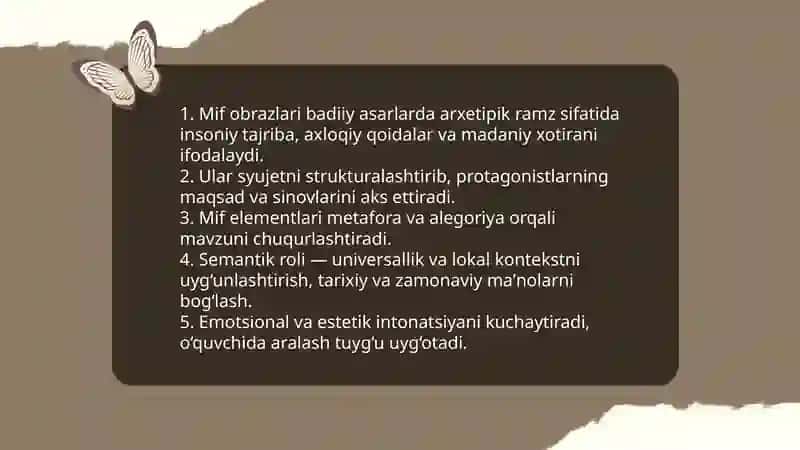 Mif va badiiy adabiyot munosabatlari 4