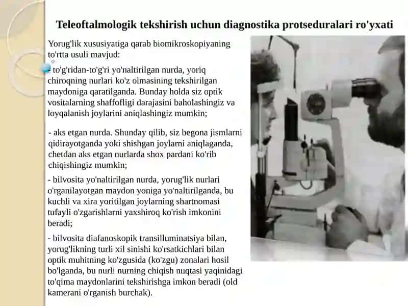 Oftalmologik uskunalar 4