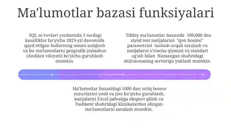 Tibbiy Ma'lumotlar Jadvallarini Tanlash 4