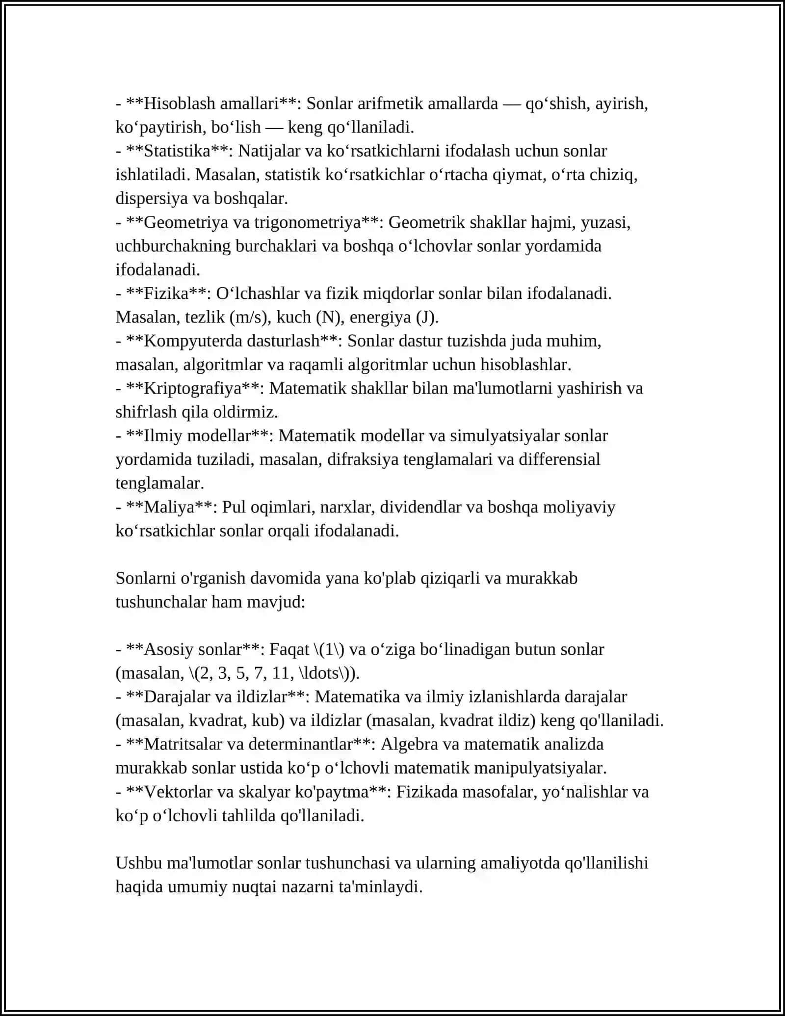 ELEMENTAR MATEMATIK TASAVVURLARNI SHAKLLANTIRISH 4