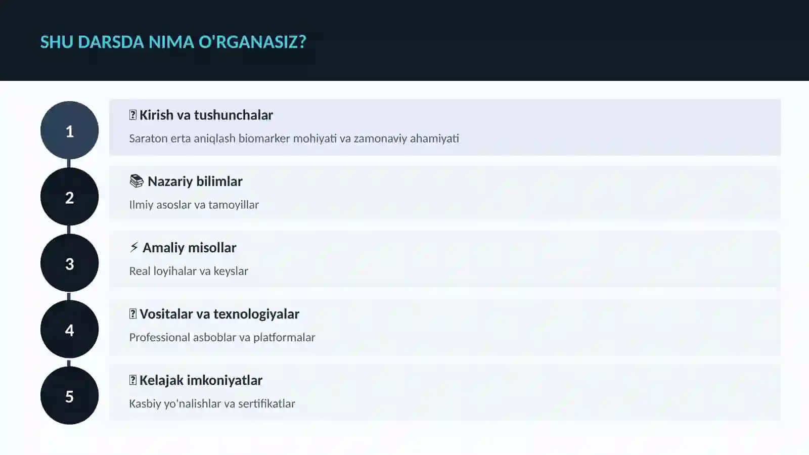 Saraton erta aniqlash biomarker 4