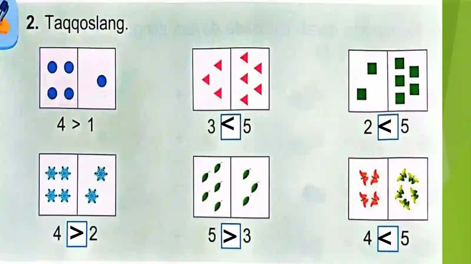 1-sinf MATEMATIKA fanidan “Taqqoslash” mavzusida taqdimoti 4