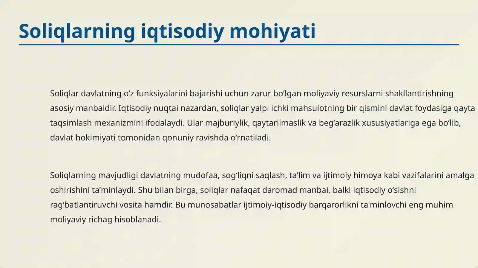 Soliqlar va soliqqa tortish faniga kirish 4