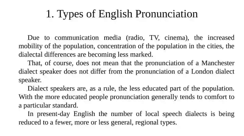 Types of English Pronunciation 4