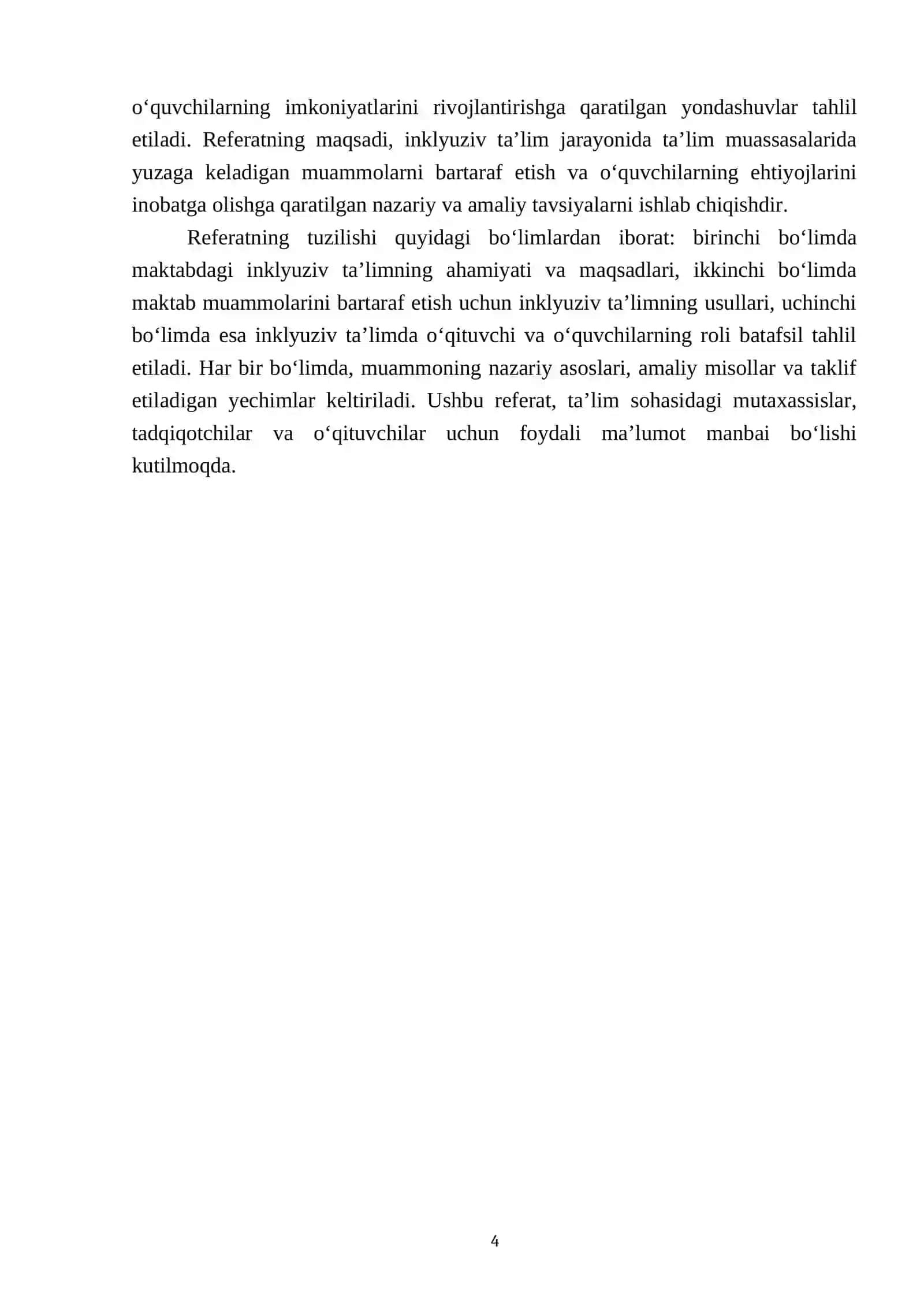 Maktabdagi muammolar inklyuziv taʼlim toʻgʻrisida 4