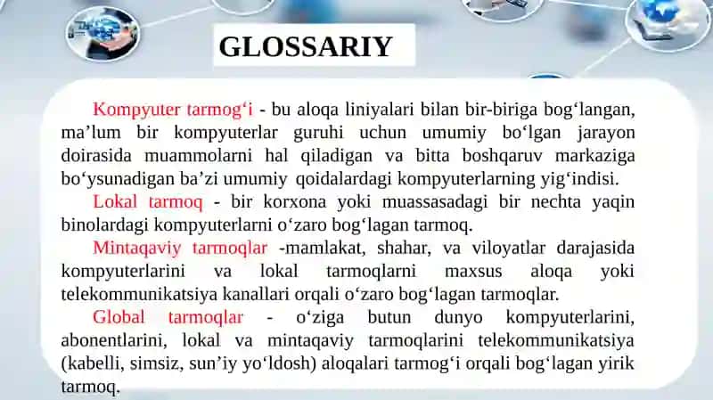 IQTISODIYOTSOHALARIDA TARMOQ TEXNOLOGIYALARIDAN FOYDALANISH 4