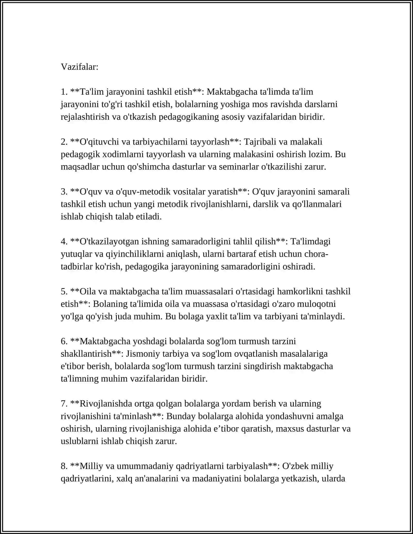 Maktabgacha Pedagogikaning Umumiy Asoslari 4