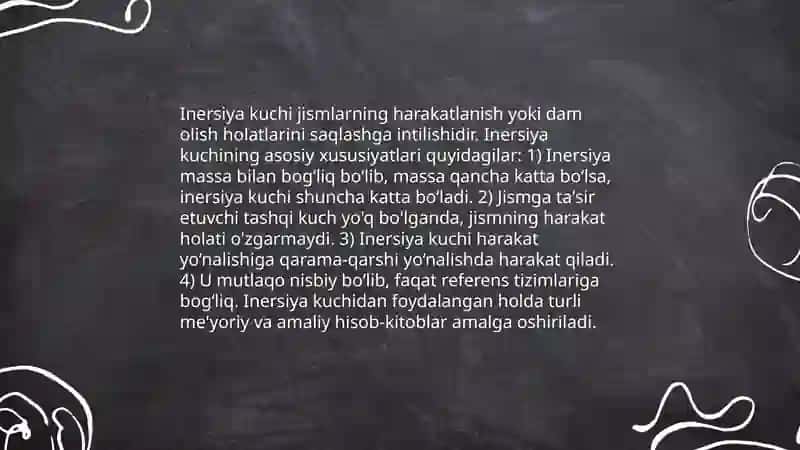 Yer sirtidagi inersiya kuchi 4