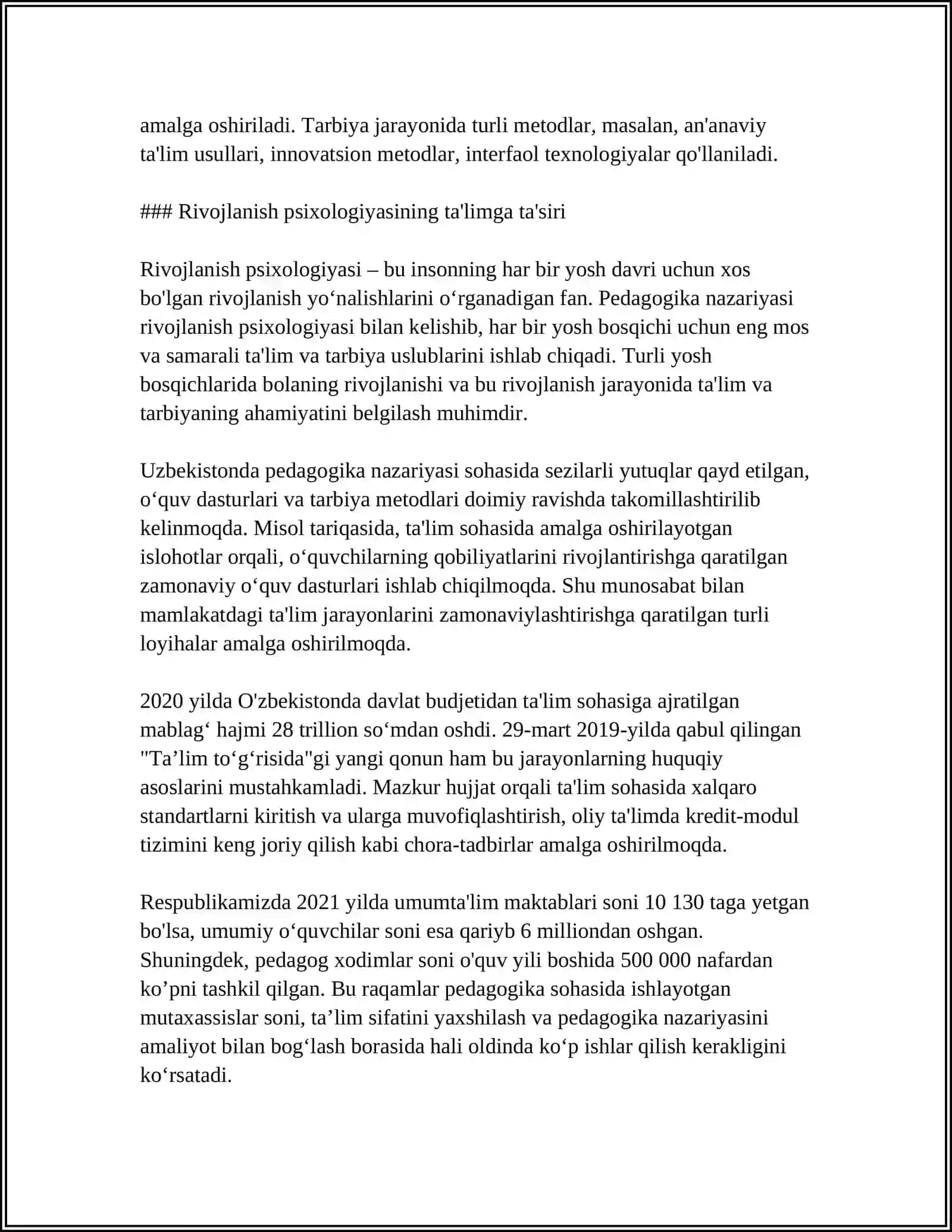 Pedagogikaga oid kurs 4