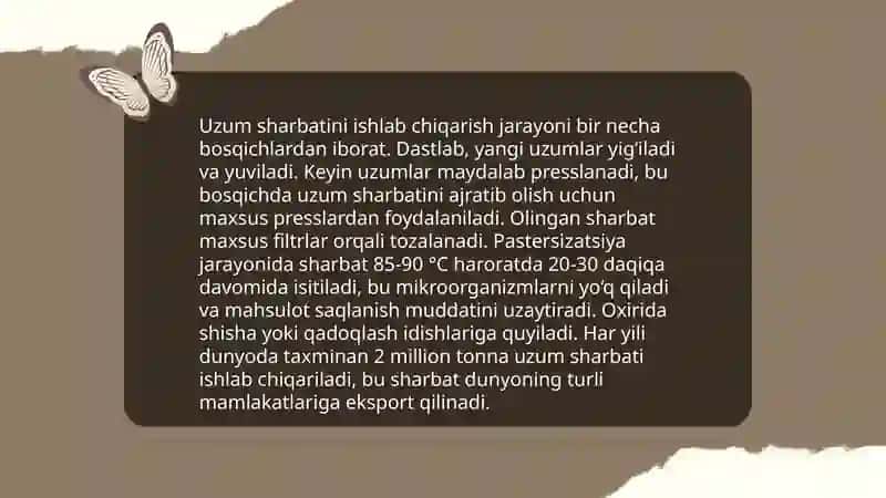 Uzumni qayta ishlash korxonalari va usullari 4