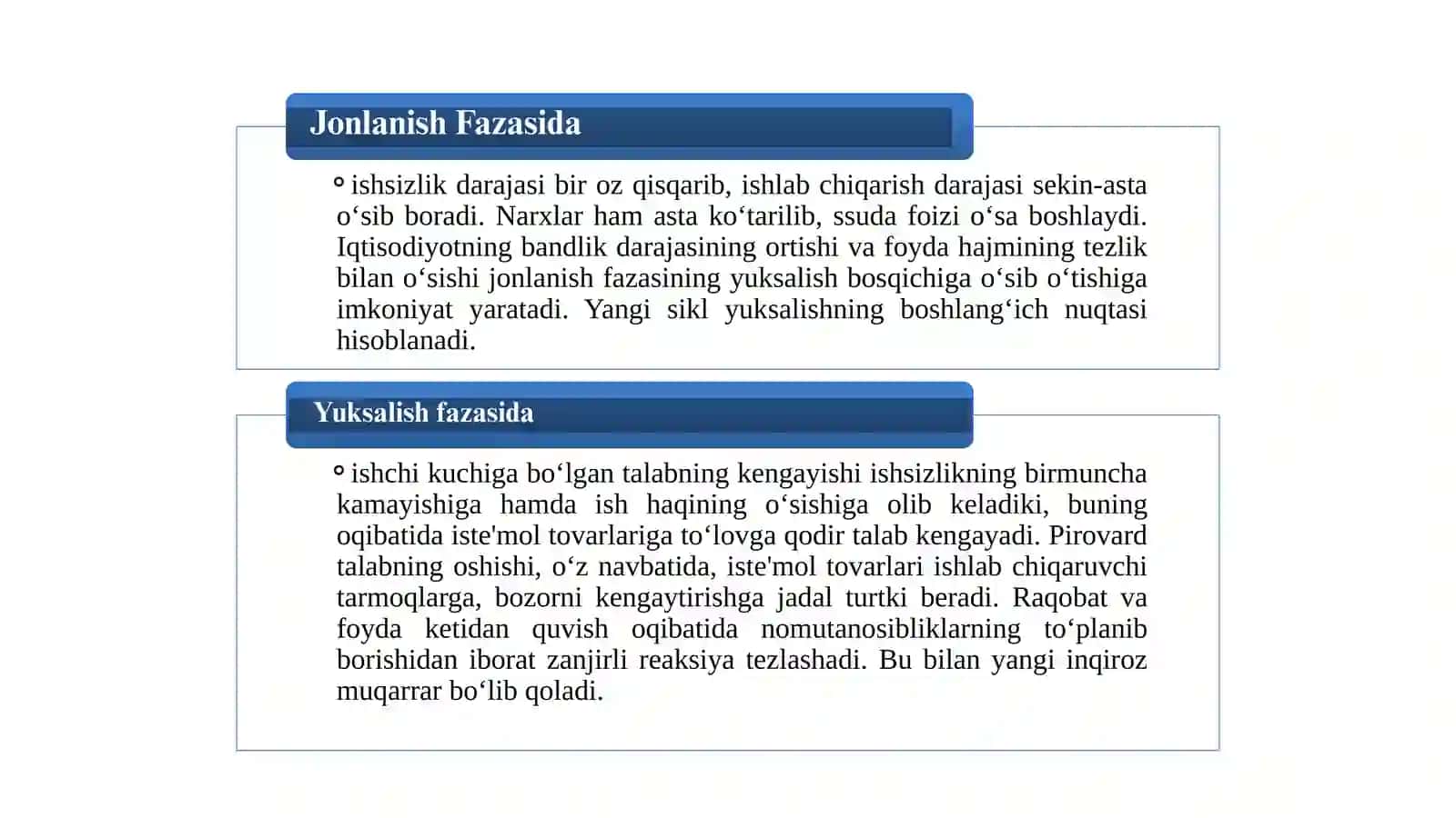 IQTISODIYOTNING SIKLLILIGI VA MAKROIQTISODIY BEQARORLIK 4
