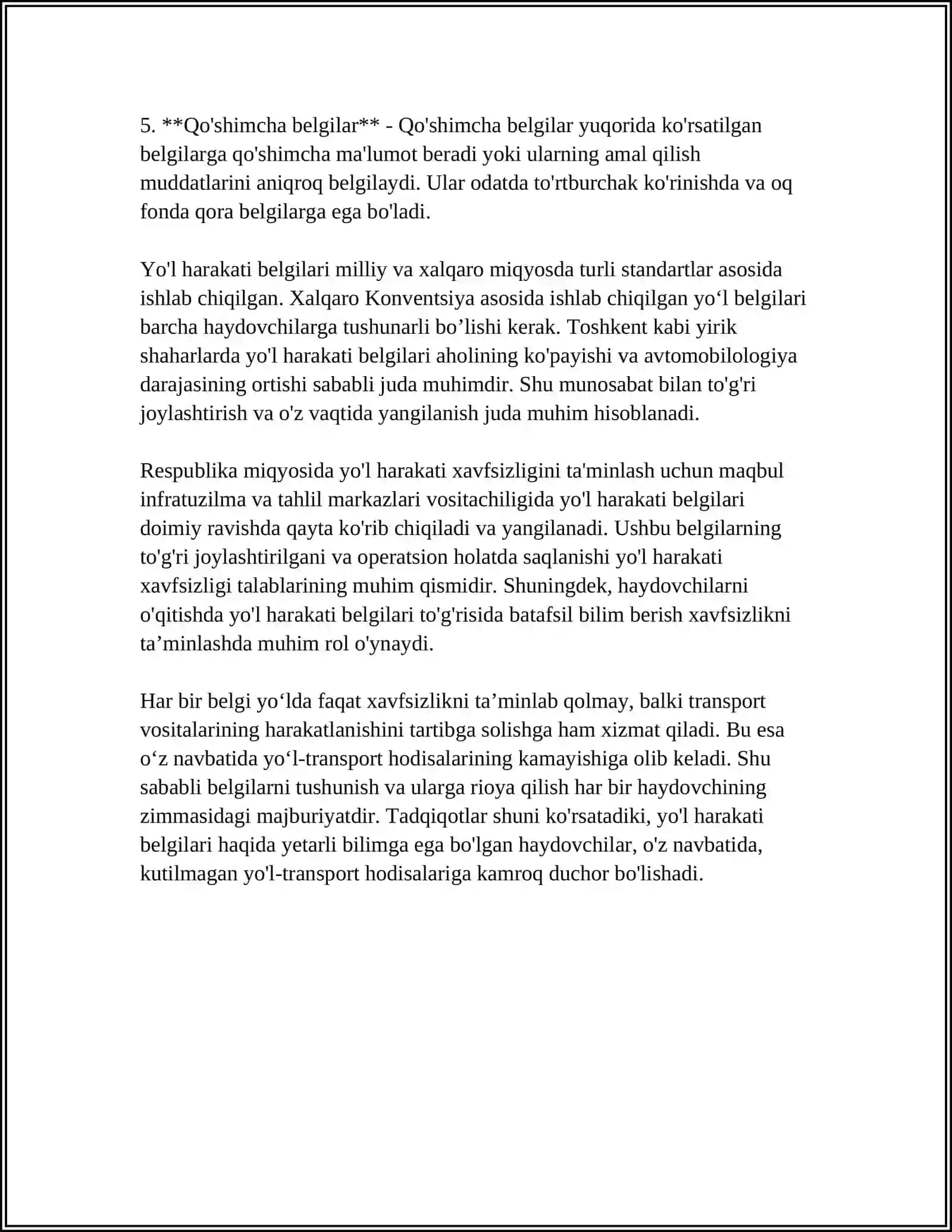 YOL HARAKATI QOIDALARI 4