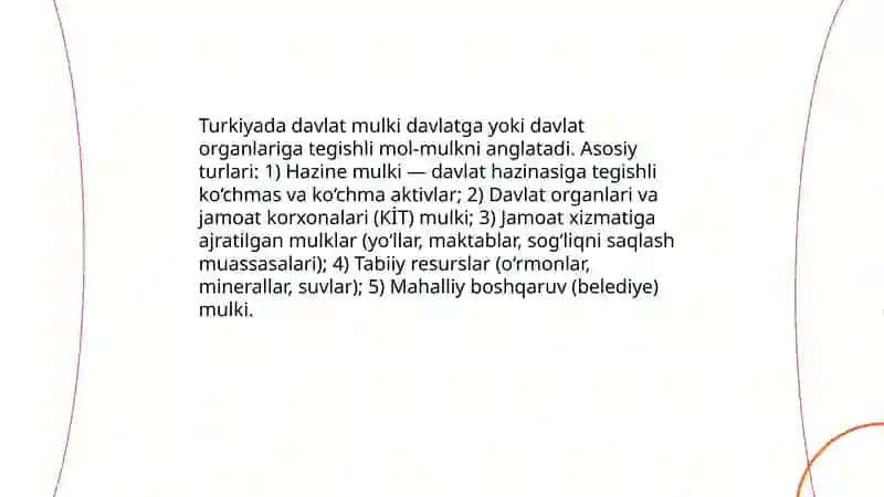 Turkiya mulk huquqi shakllari 4