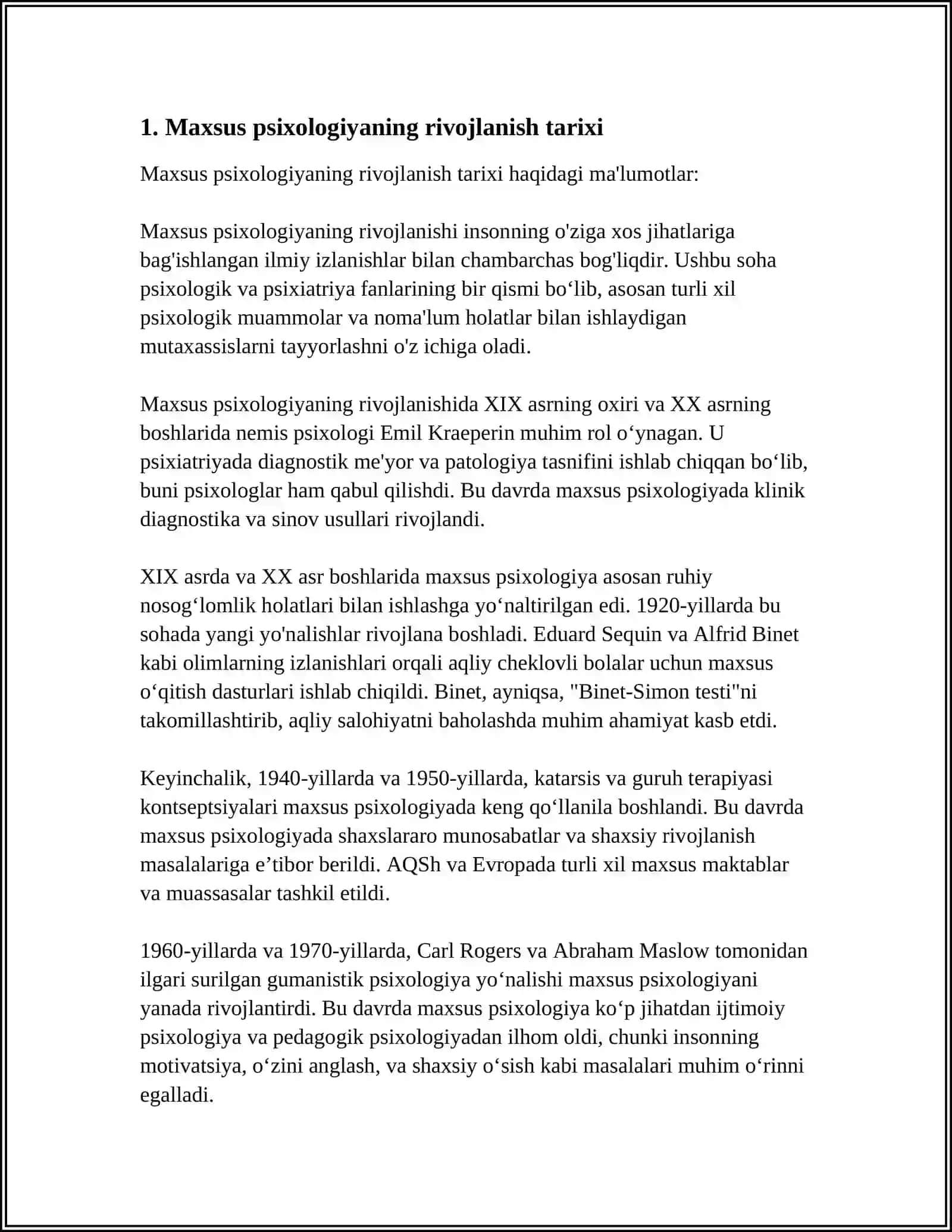 MAXSUS PSIXOLOGIYANING RIVOJLANISH TARIXI 4