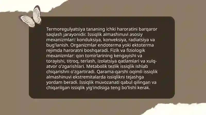 Energiya almashinuvining boshqarilishi 4