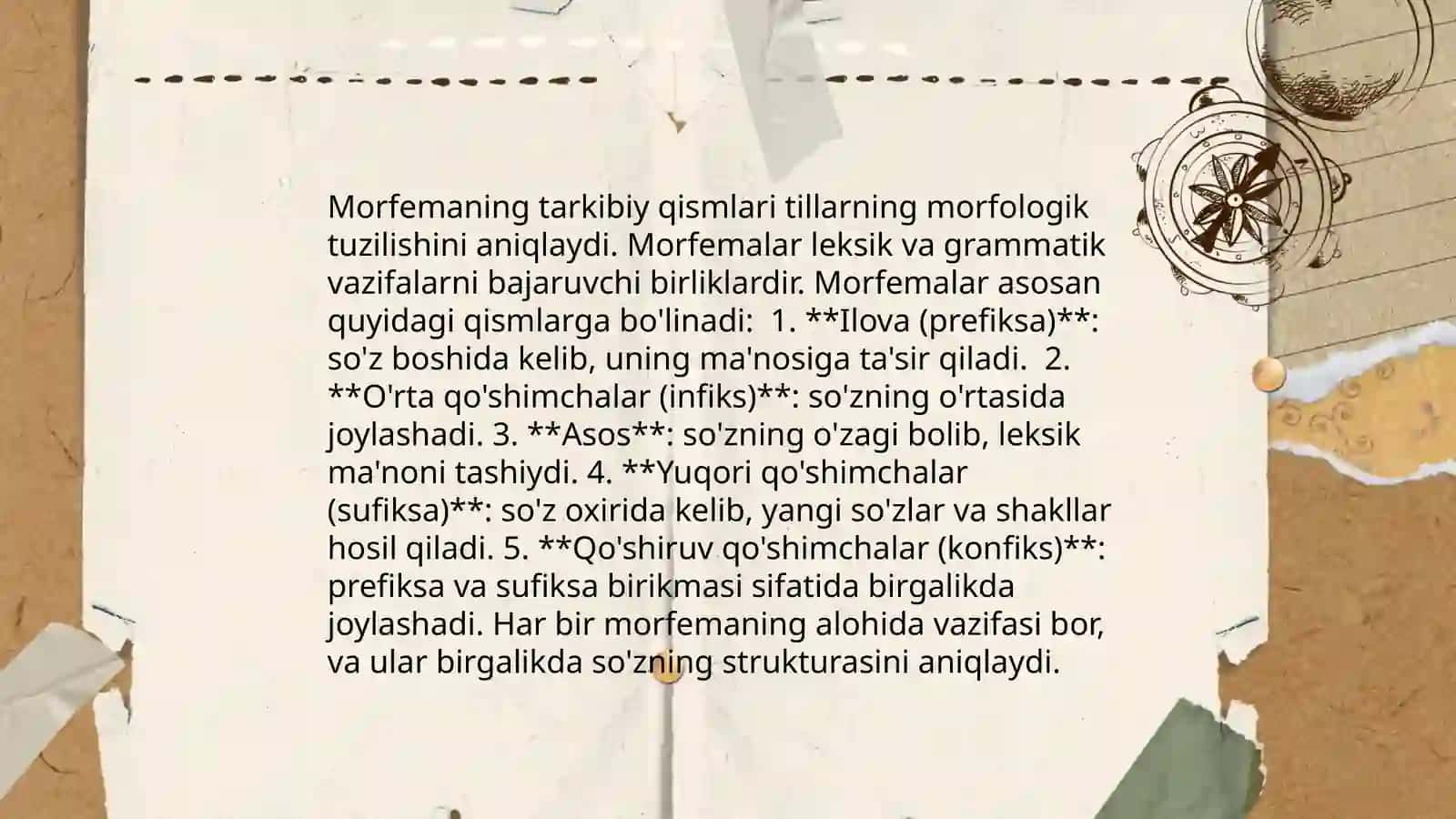 Morfema. Morfemaning turlari 4