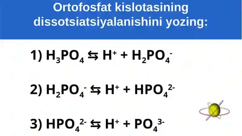 Ortografik kislota dissotsiatsiyalanganda nuqtai nazar 4
