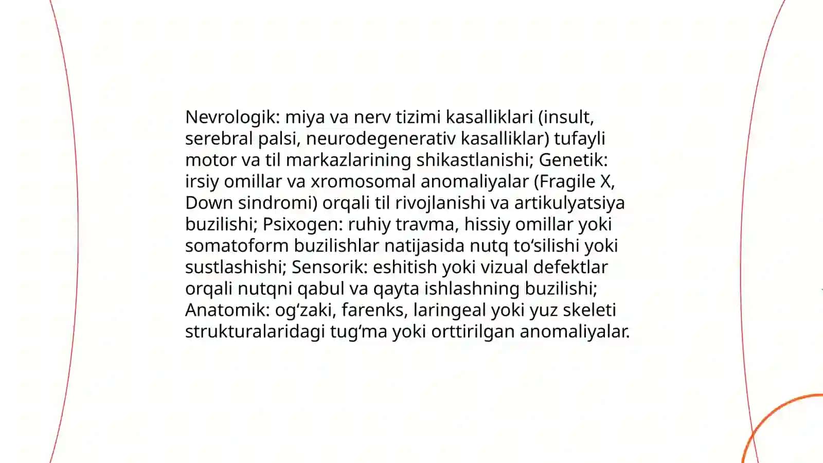Nutq buzilishlarini tasniflash 4
