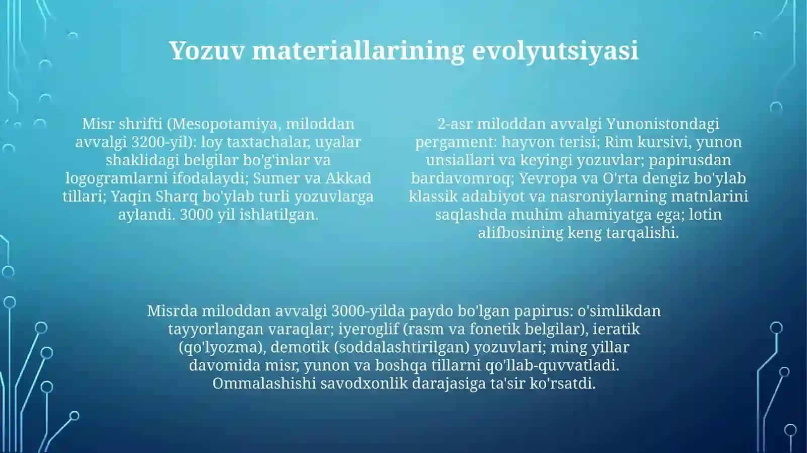 Yozuvning tarixiy taraqqiyoti 4